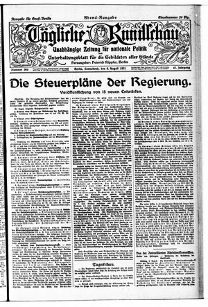 Tägliche Rundschau vom 06.08.1921