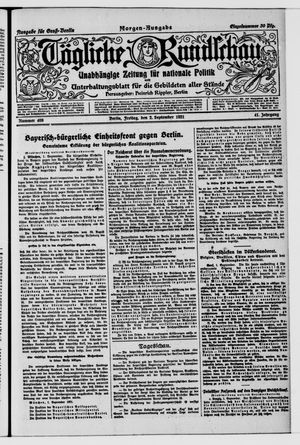Tägliche Rundschau on Sep 2, 1921