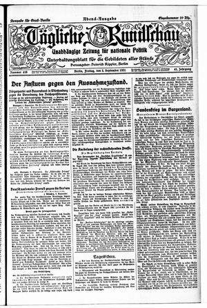 Tägliche Rundschau on Sep 2, 1921