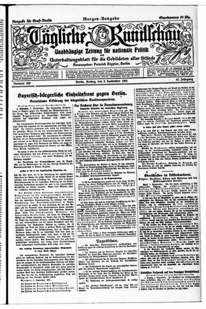 Tägliche Rundschau on Sep 2, 1921