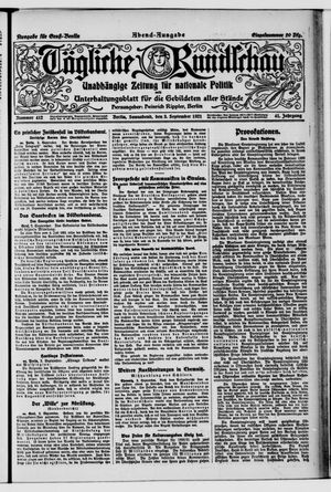 Tägliche Rundschau on Sep 3, 1921