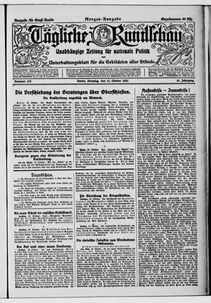Tägliche Rundschau on Oct 11, 1921