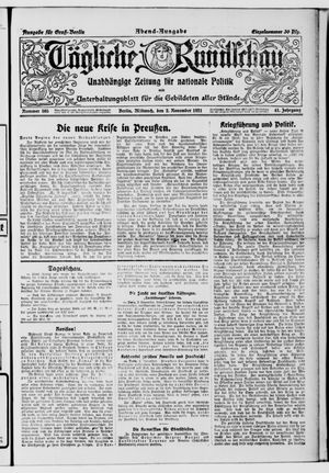 Tägliche Rundschau vom 02.11.1921