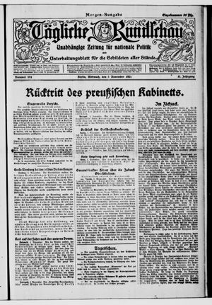 Tägliche Rundschau vom 02.11.1921