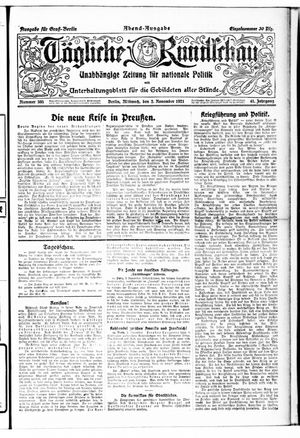 Tägliche Rundschau vom 02.11.1921