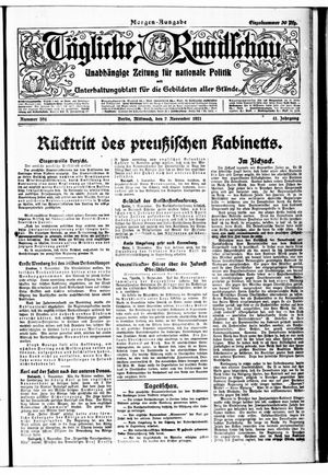 Tägliche Rundschau vom 02.11.1921