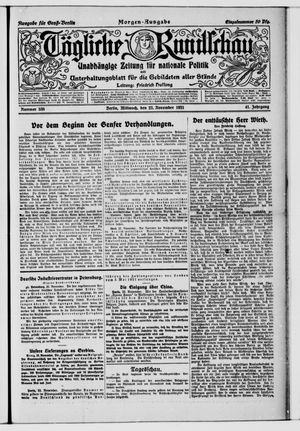 Tägliche Rundschau vom 23.11.1921
