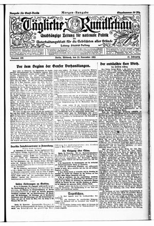 Tägliche Rundschau vom 23.11.1921