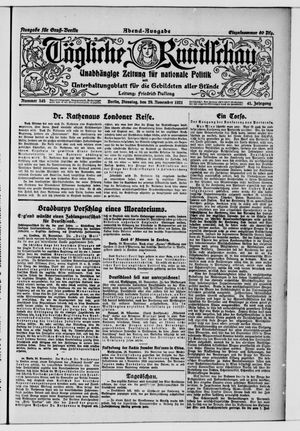 Tägliche Rundschau vom 29.11.1921