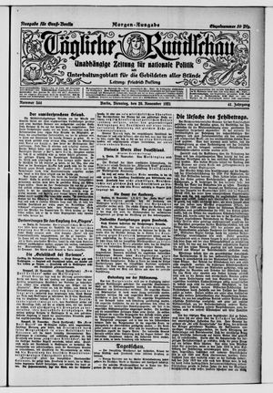 Tägliche Rundschau vom 29.11.1921