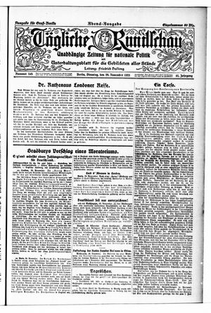 Tägliche Rundschau vom 29.11.1921