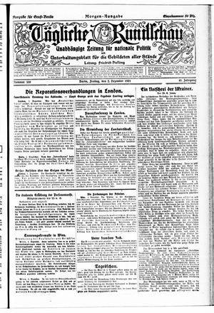 Tägliche Rundschau vom 02.12.1921