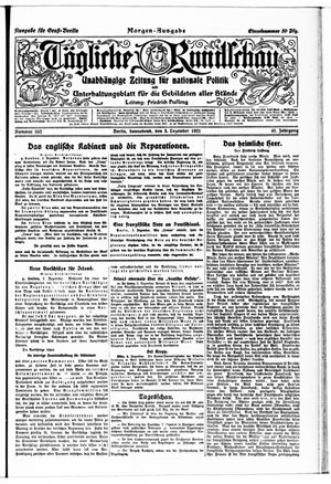 Tägliche Rundschau vom 03.12.1921