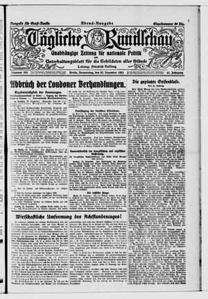 Tägliche Rundschau vom 22.12.1921