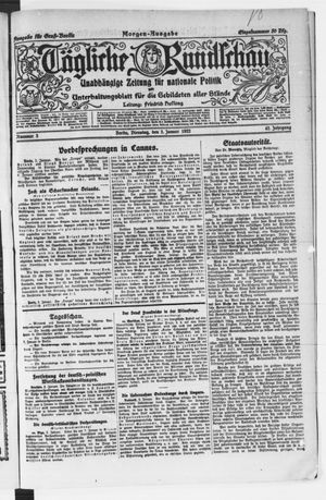 Tägliche Rundschau vom 03.01.1922