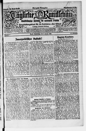 Tägliche Rundschau vom 05.01.1922