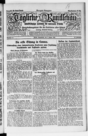 Tägliche Rundschau vom 07.01.1922