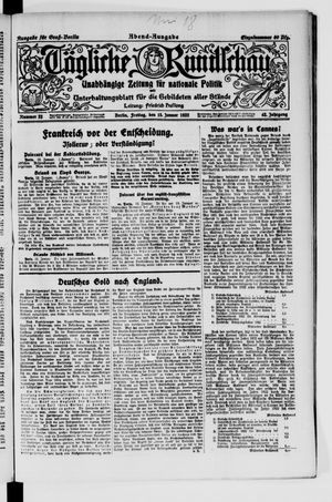 Tägliche Rundschau vom 13.01.1922