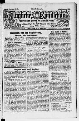 Tägliche Rundschau vom 13.01.1922