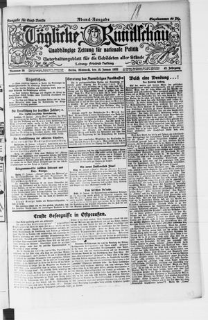 Tägliche Rundschau vom 18.01.1922