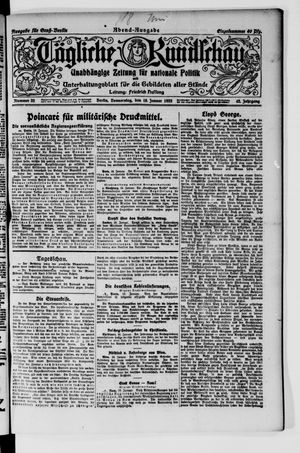 Tägliche Rundschau vom 19.01.1922