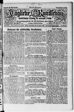 Tägliche Rundschau vom 19.01.1922