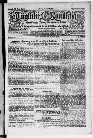 Tägliche Rundschau vom 19.01.1922