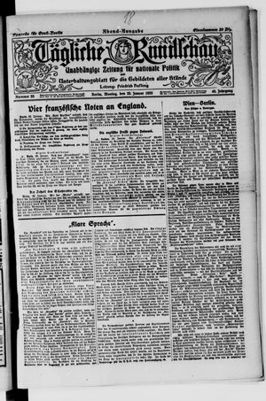 Tägliche Rundschau vom 23.01.1922