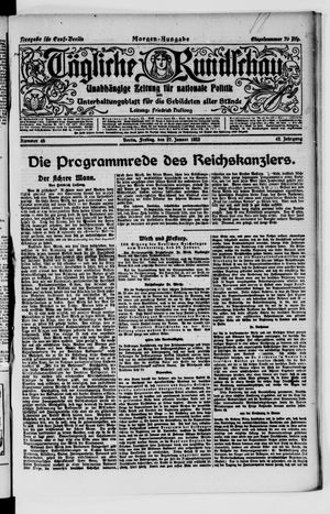 Tägliche Rundschau on Jan 27, 1922