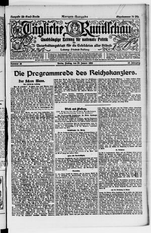 Tägliche Rundschau vom 27.01.1922