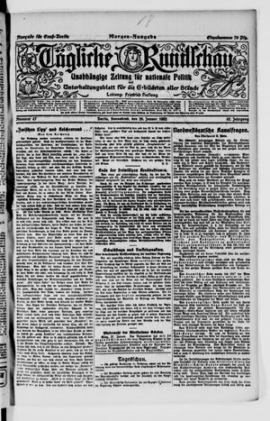 Tägliche Rundschau vom 28.01.1922