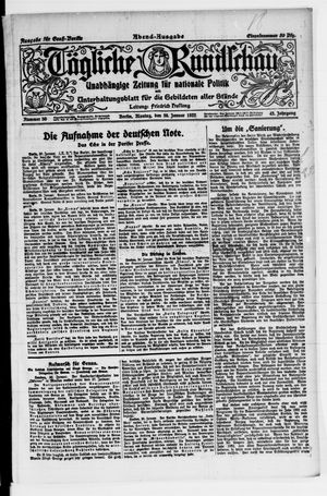 Tägliche Rundschau vom 30.01.1922