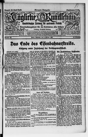Tägliche Rundschau vom 08.02.1922