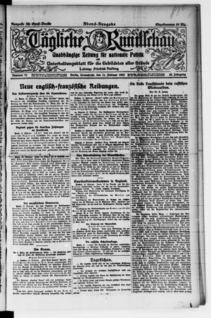 Tägliche Rundschau vom 11.02.1922