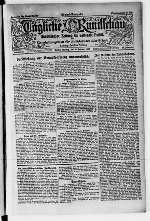 Tägliche Rundschau vom 20.02.1922