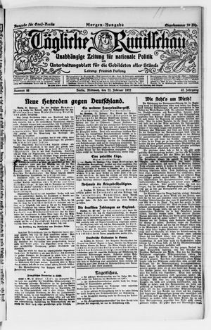 Tägliche Rundschau on Feb 22, 1922
