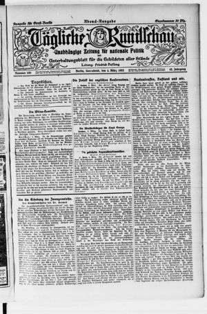 Tägliche Rundschau on Mar 4, 1922