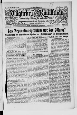 Tägliche Rundschau vom 11.03.1922