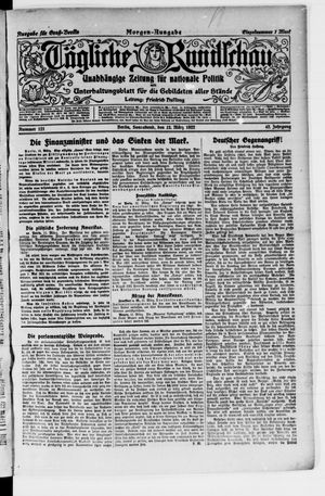 Tägliche Rundschau vom 12.03.1922
