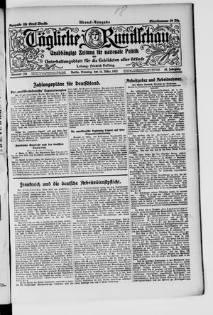 Tägliche Rundschau vom 14.03.1922