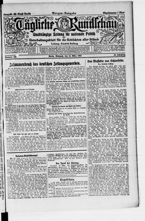 Tägliche Rundschau on Mar 15, 1922