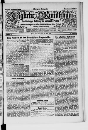 Tägliche Rundschau vom 18.03.1922