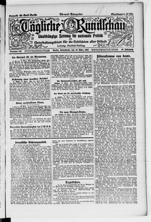 Tägliche Rundschau vom 18.03.1922