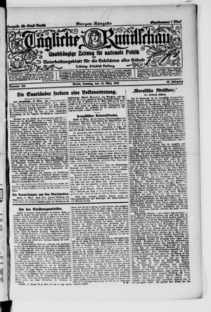 Tägliche Rundschau vom 19.03.1922