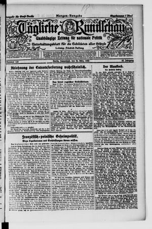Tägliche Rundschau vom 25.03.1922