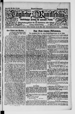 Tägliche Rundschau vom 25.03.1922