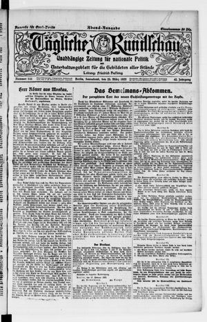 Tägliche Rundschau vom 25.03.1922