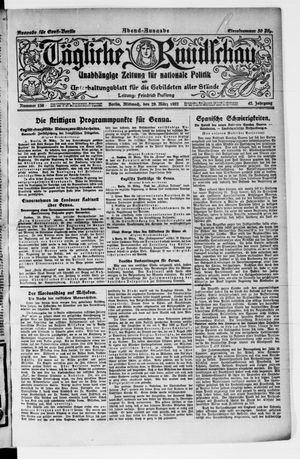 Tägliche Rundschau vom 29.03.1922