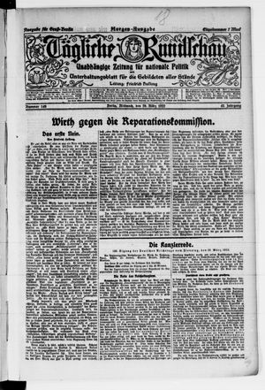 Tägliche Rundschau vom 29.03.1922