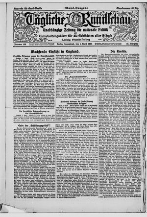 Tägliche Rundschau vom 01.04.1922